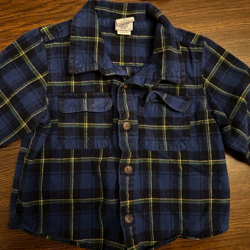 Vintage Baby Gap Plaid Button Down